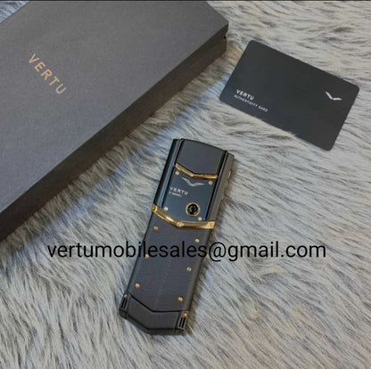 Vertu Signature Black Rosegold Keypad Button Mobile Phone