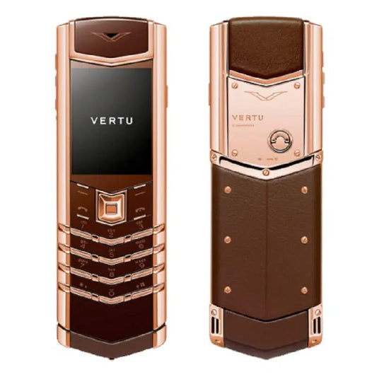 Vertu Signature S 18Ct Rose Gold Brown Luxury Mobile Phone