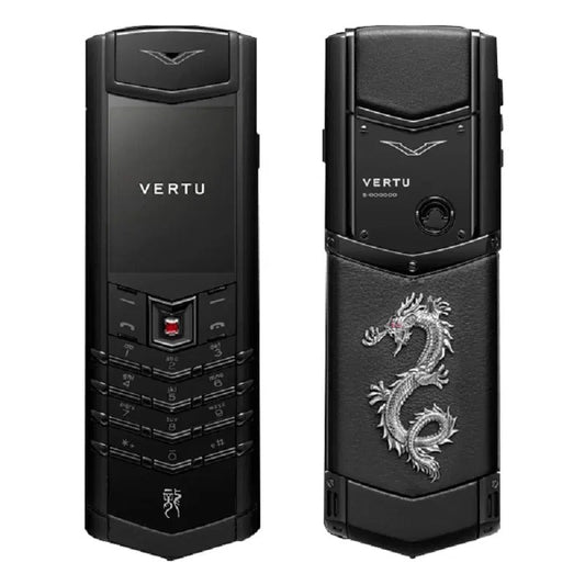 Vertu Signature Dragon Silver Black Keypad Mobile Phone