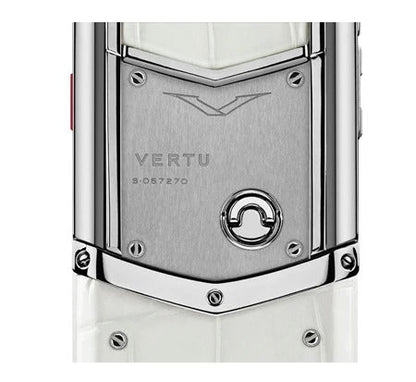 Vertu Signature V Mother Of Pearl White Leather Keypad Mobile Phone