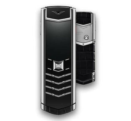 Vertu Signature Black Crocodile Silver Phone Keypad