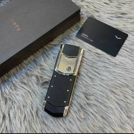 Vertu Signature Black Silver Blue Diamonds Edition Mobile Phone ( Pre Order)