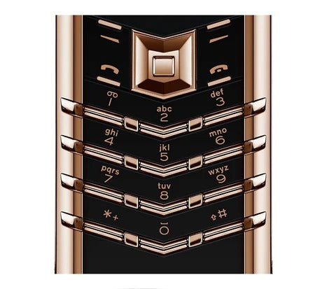 Vertu Signature S Rose Gold Black Ceramic Keypad Mobile Phone