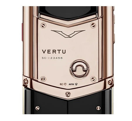 Vertu Signature S Rose Gold Black Ceramic Keypad Mobile Phone