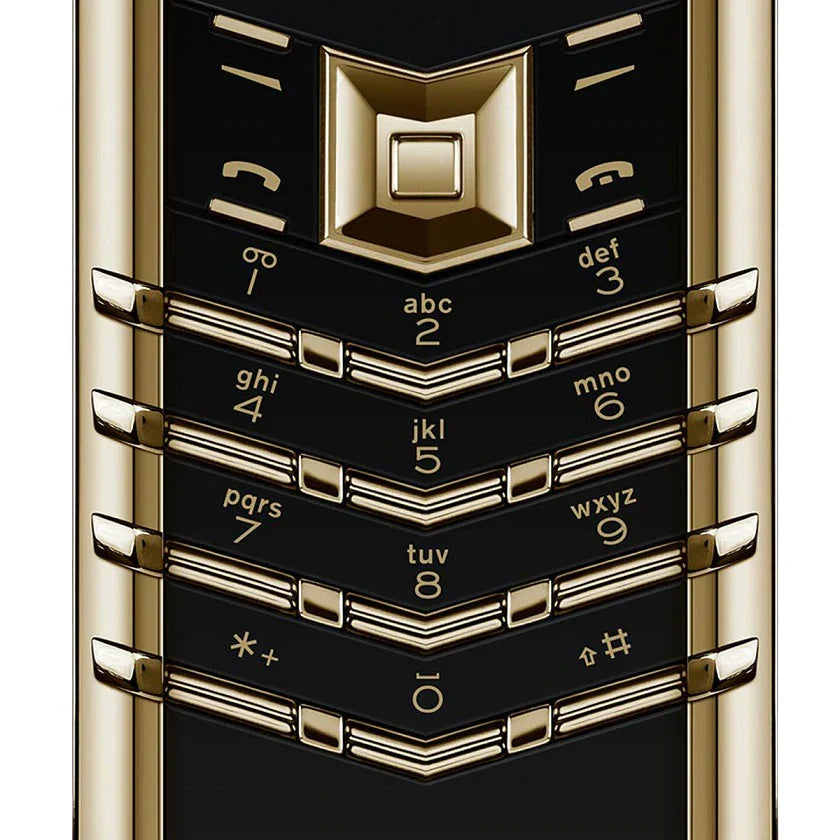 Vertu Signature 18Ct Real Gold Black Ceramic Keypad Mobile