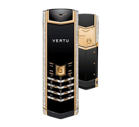 Vertu Signature Black Gold Diamond Black Keypad Mobile Phone